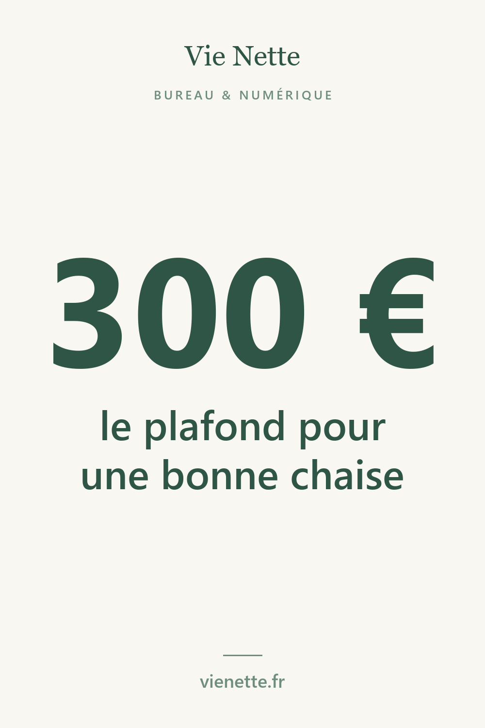 Une bonne chaise sous 300 euros