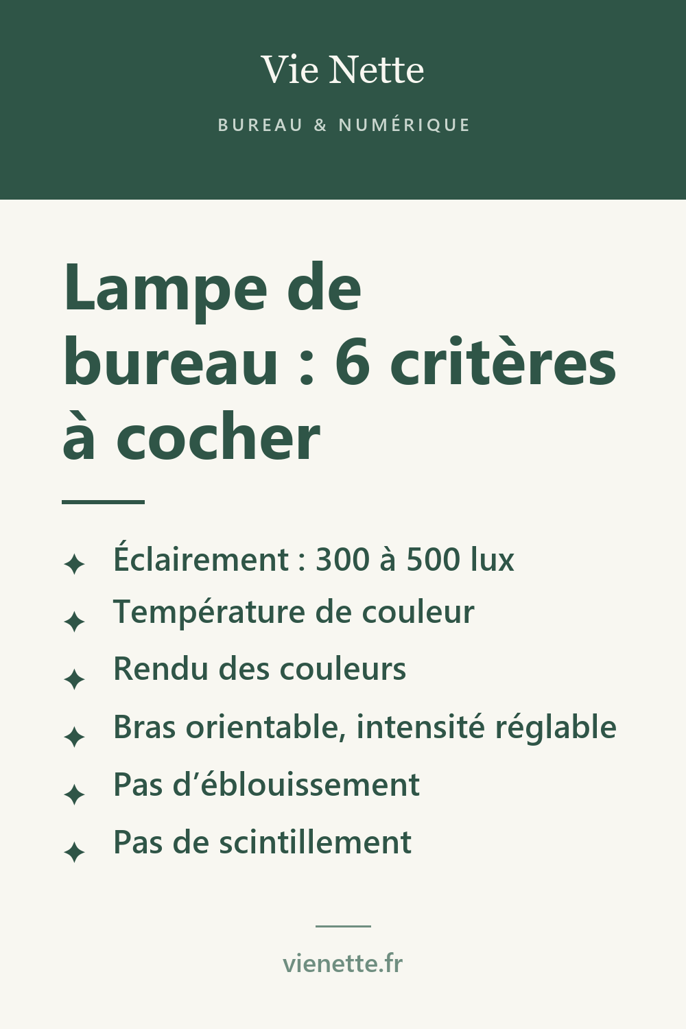 Lampe de bureau : 6 critères à cocher
