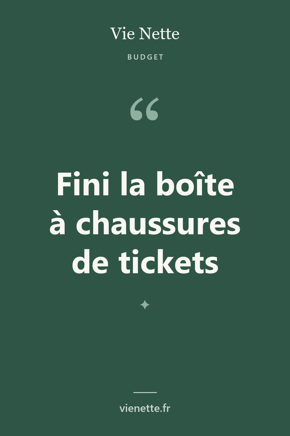 Fini la boîte à chaussures de tickets